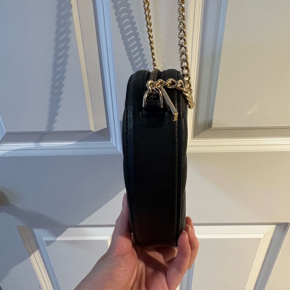 Kate Spade Love Shack Black Quilted Heart Crossbody Bag - Picture 2 of 4